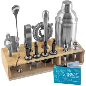 New BlauKe Stainless Steel Cocktail Shaker Set with Stand